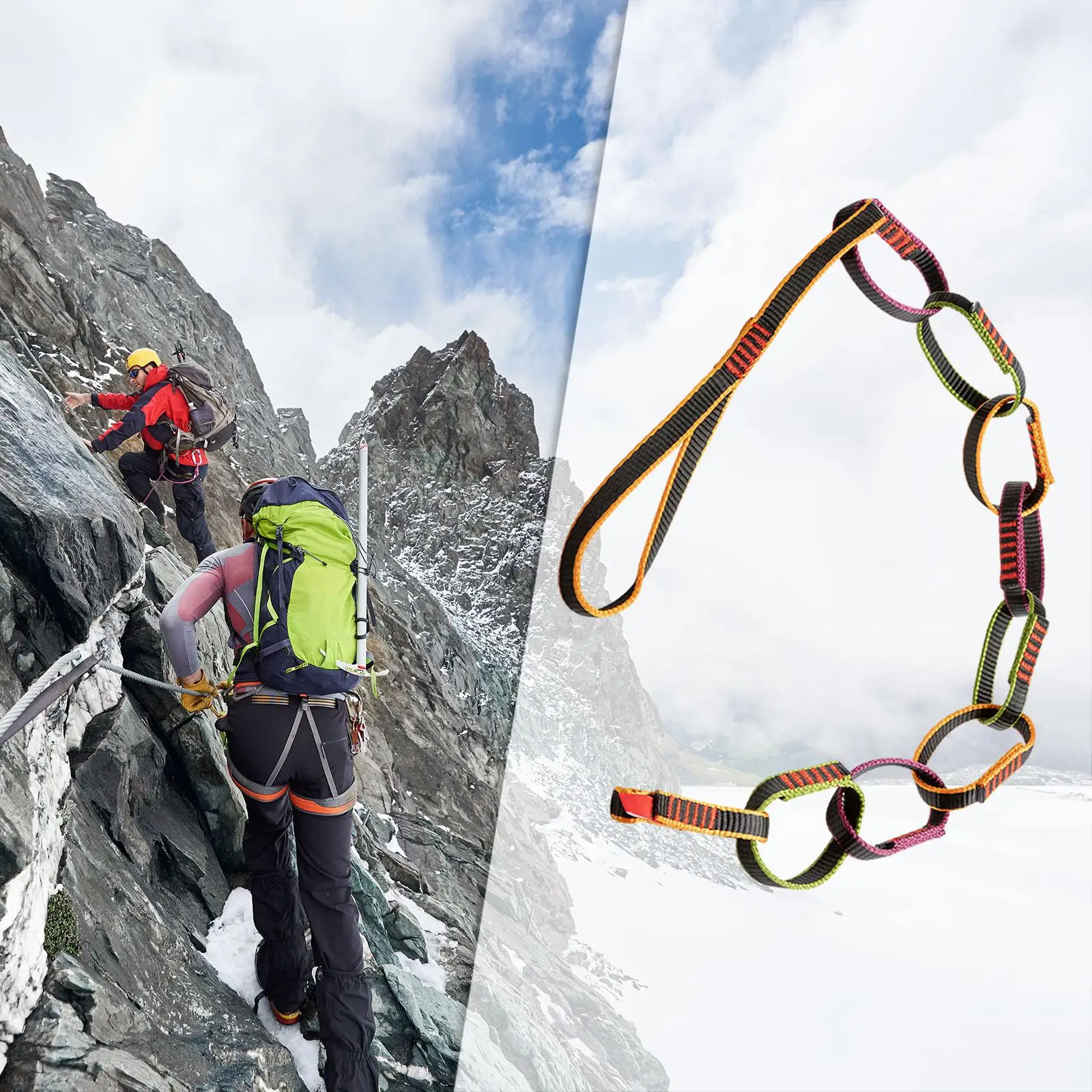 

Daisy Loop Chain for Climbing Daisy Chain Rope for Outdoor Activities Mountaineering Mountain Climbing Speed Descent Exploration