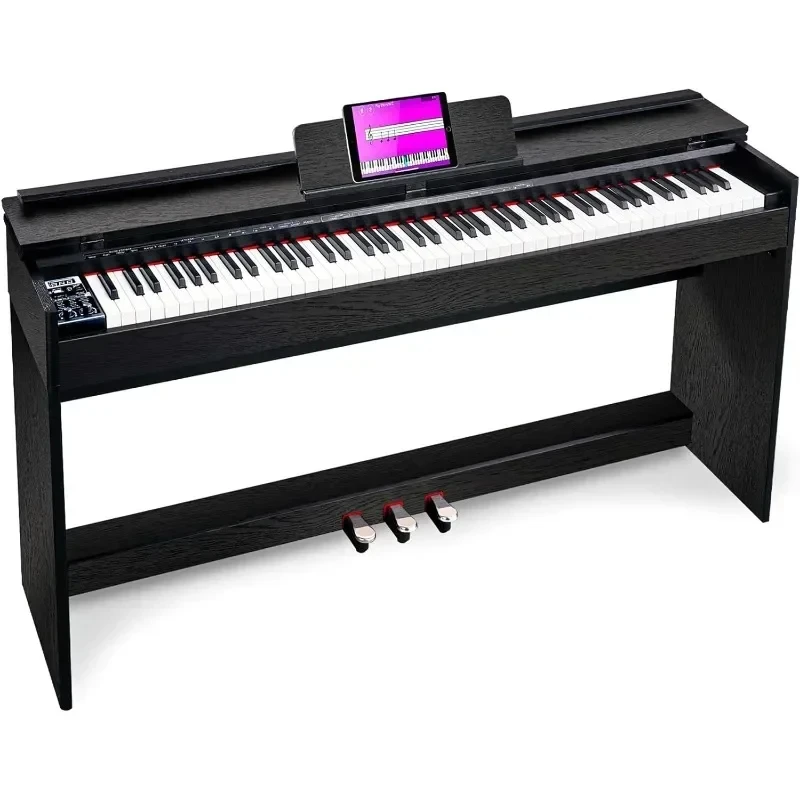 Digital Piano Weighted Hammer Action Home Digital Full size with Furniture Stand, Flip Key Cover,  Power Adapter