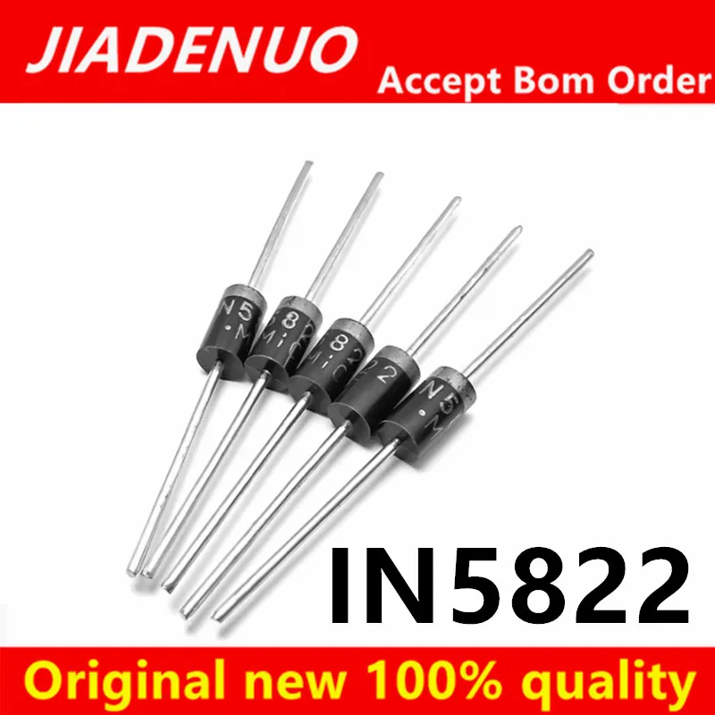 （10-50pcs）Directly Inserted Schottky Diode 1N5822 IN5822 3A 40V DO-41