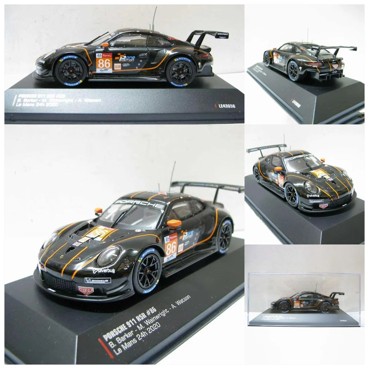 

Модель IXO Diecast в масштабе 1:43 PORSCHE 911 RSR # 86 2020 LE43056 Модель автомобиля из сплава