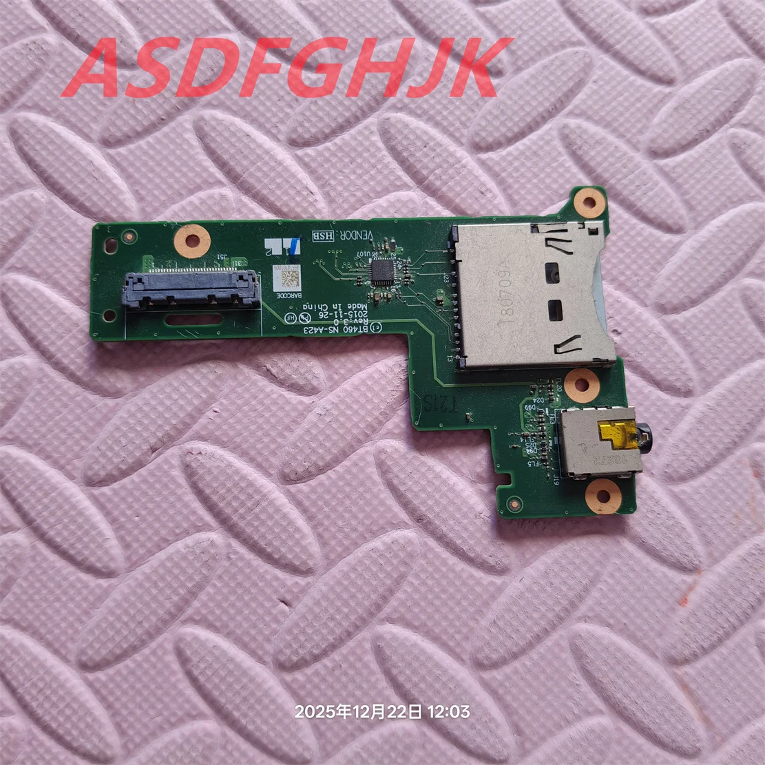 

For Lenovo ThinkPad T460S T470S laptop USB Card reader audio sound headphone Jack board cable BT460 NS-A423 NBX0001G810 TEST OK