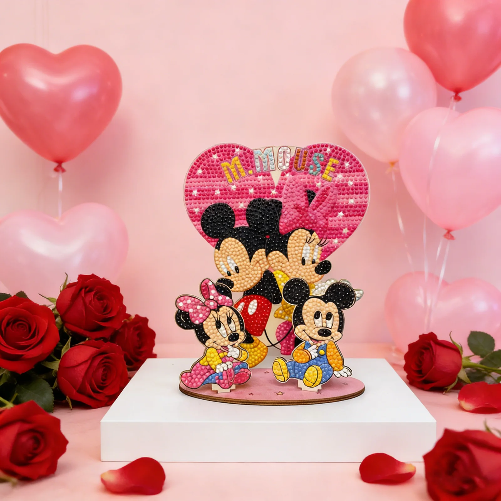 

Snow White Hot Selling 3D DIY Mickey Diamond Painting Kit Wooden Birthday Ornament Sign Kids Gift Home Decor