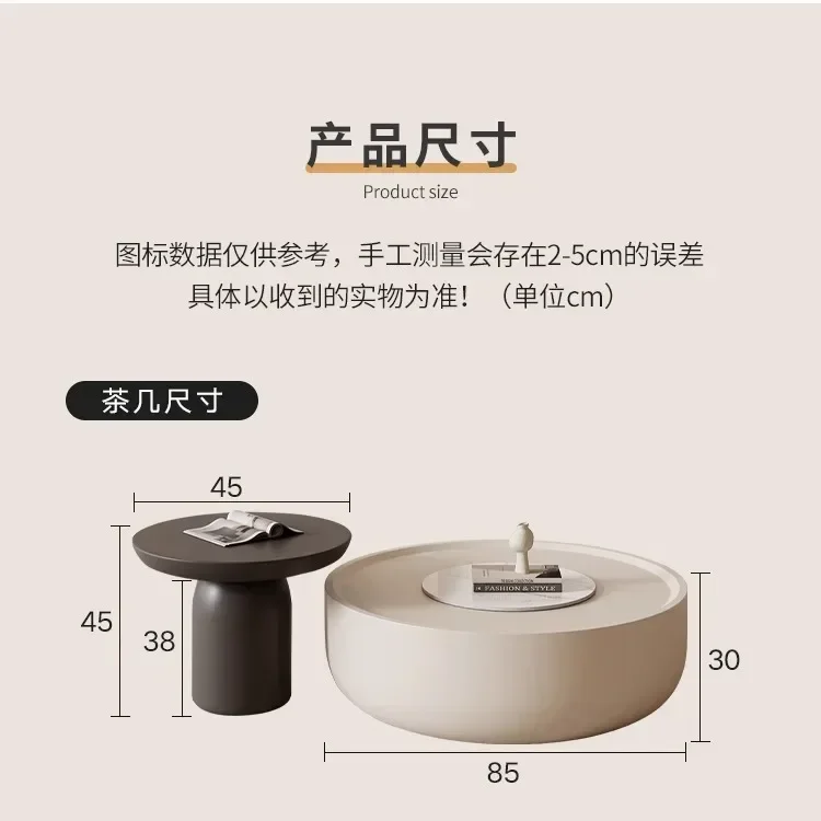 X188Кремовый стиль, круглый чайный столик, комбинация для гостиной, дома, маленькой квартиры, французский вход, люкс, современный минималистичный дизайн