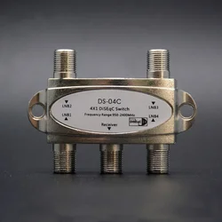 New Hot Wideband 4x1 DiSEqC 2.0 Model 4x1 Premium Satellite Switch FTA Dish LNB High Isolation Switch for Satellite Receiver