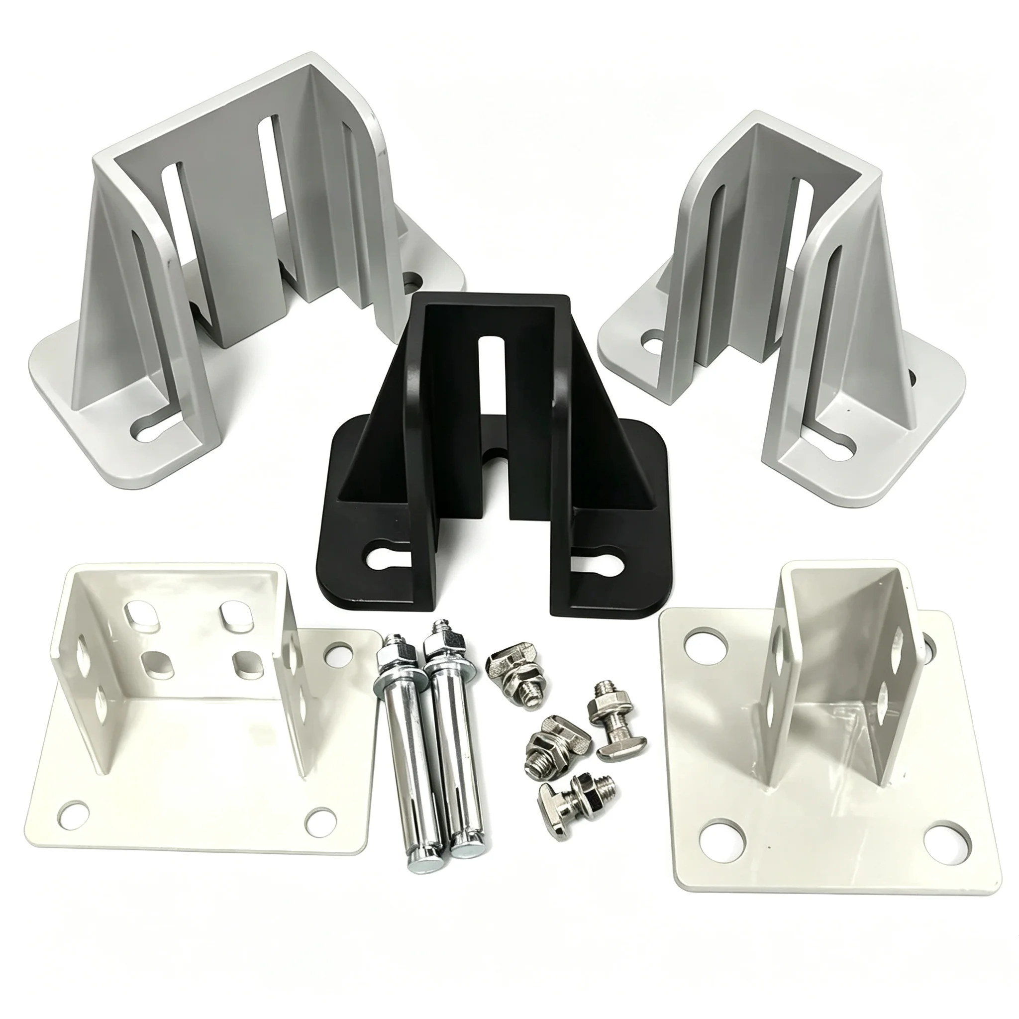 40404080 Aluminum Profile Square Foot Fence Fixed Base Connection Guardrail Support