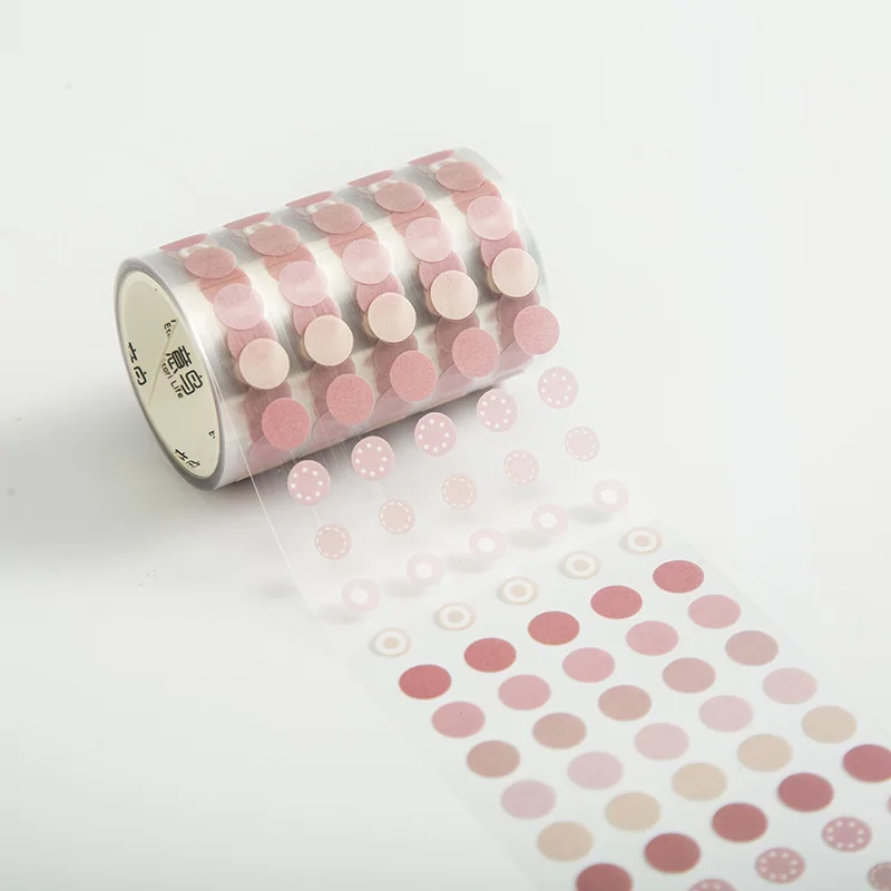 1 rol decoratieve PET-tape met stippen, voor doe-het-zelfprojecten, dagboekdecoratie, collage, envelopdecoratie, stickers en labels voor het indelen van items.
