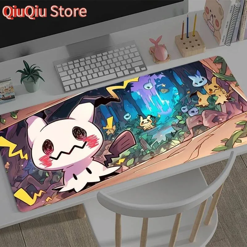 

Коврик для игровой мыши P-Pokemons M-Mimikyus, аксессуары, офисный геймерский коврик для клавиатуры, настольный коврик, нескользящий коврик для мыши, большой ПК HD, коврик для мыши в стиле аниме