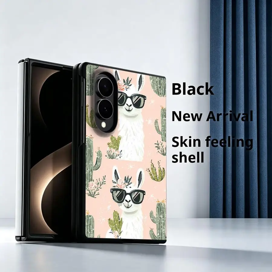 Case for Samsung Galaxy Z Fold 8 ZFold Wide ZFold8 Z Fold8 Wide Luxury Phone Cover Cute Alpaca And Cactus