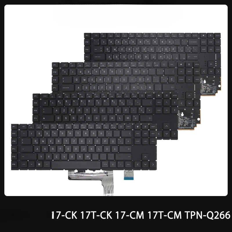 HC nuevo teclado alemán francés belga árabe de EE. UU. RU para OMEN 7/8/9 PLUS 17-CK 17T-CK 17-CM 17T-CM TPN-Q266 teclado retroiluminación RGB
