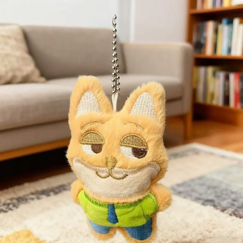 سلسلة ديزني زوتوبيا: سلسلة مفاتيح قطيفة كرتونية لشخصيات نيك وايلد وجودي هوبس، حلقة مفاتيح، تعليقة حقيبة ظهر للبنات، زينة، هدية للأصدقاء