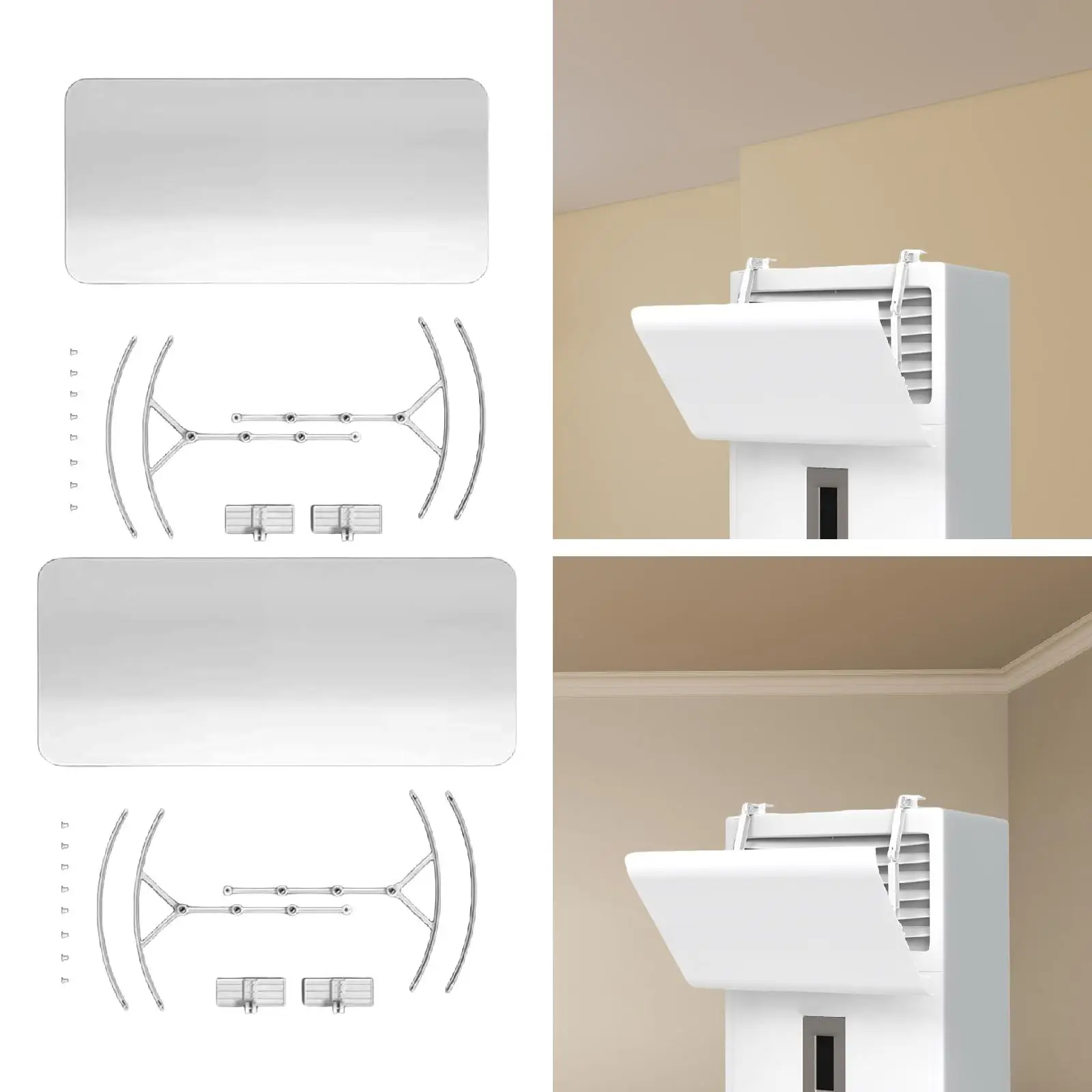 Deflector de ventilación de aire acondicionado de suelo, deflector antiviento que evita el parabrisas de soplado directo para ventilador de refrigeración, Hotel, salón, oficina y hogar
