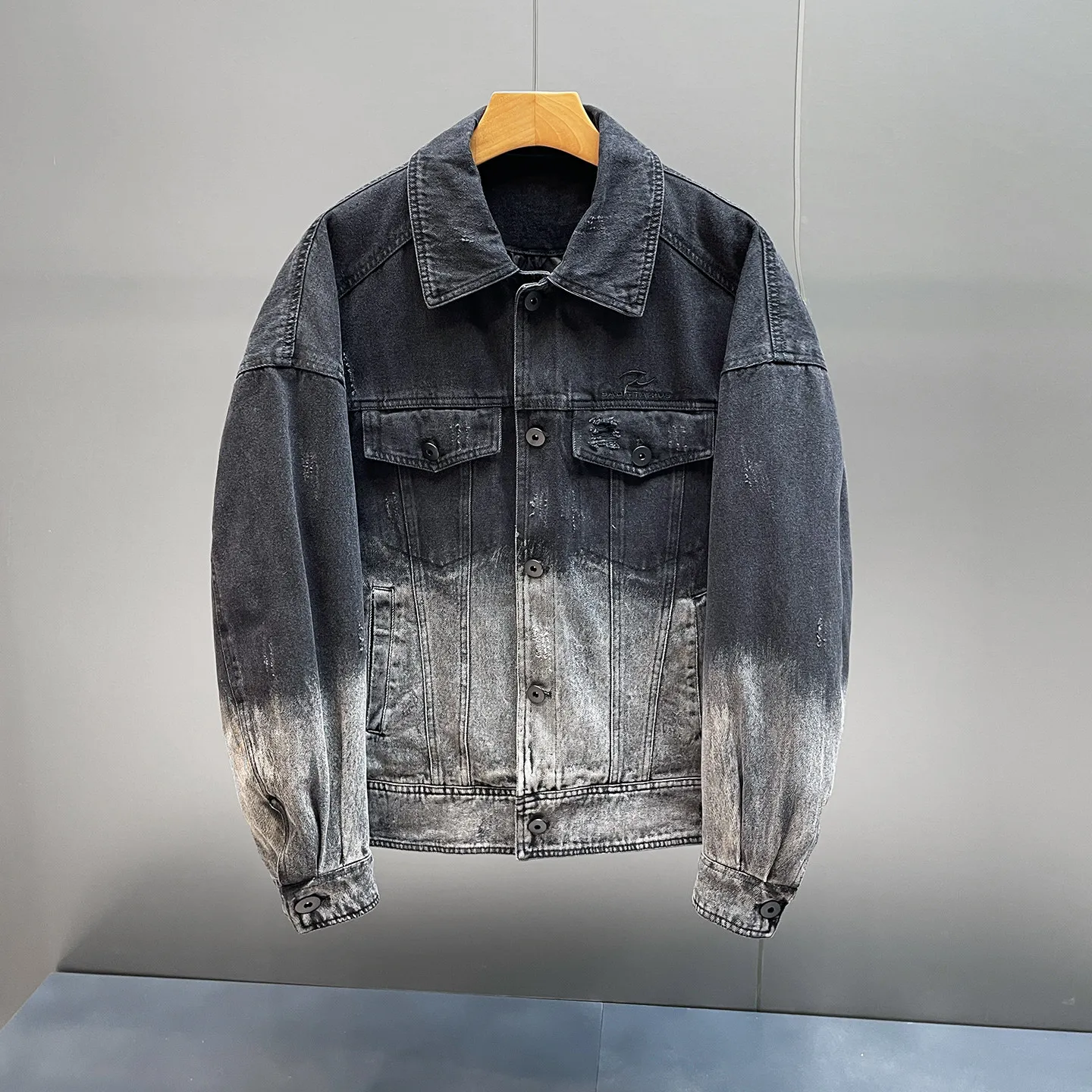 

adient Vintage Workwear Denim down Jaet Men's Winter Faion Cold-resistant 90 White Du Feather Jaet Casual Sle