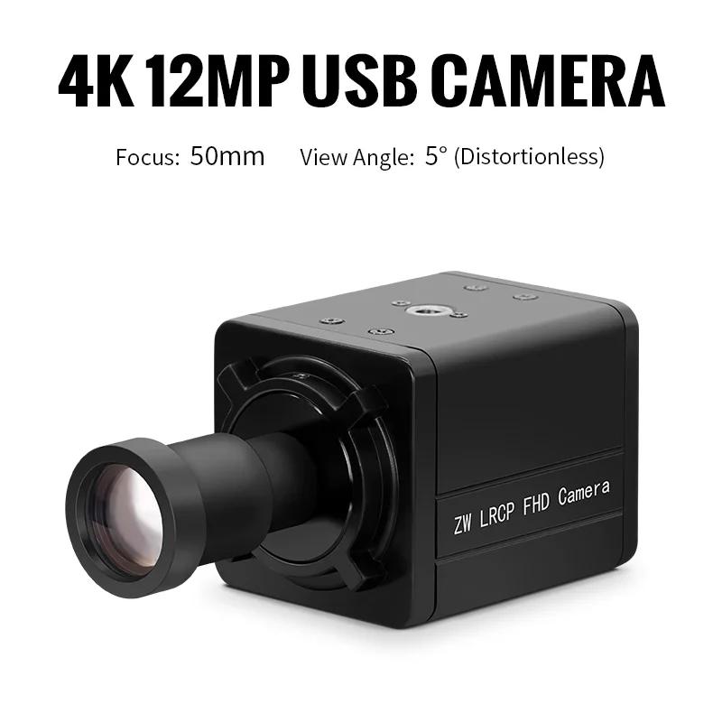 14209 5600 imx577 12MP USB Camera 50mm 5degree distortionless CMOS 20fps 30fps 4K HD manual focus Webcam for industrial vision