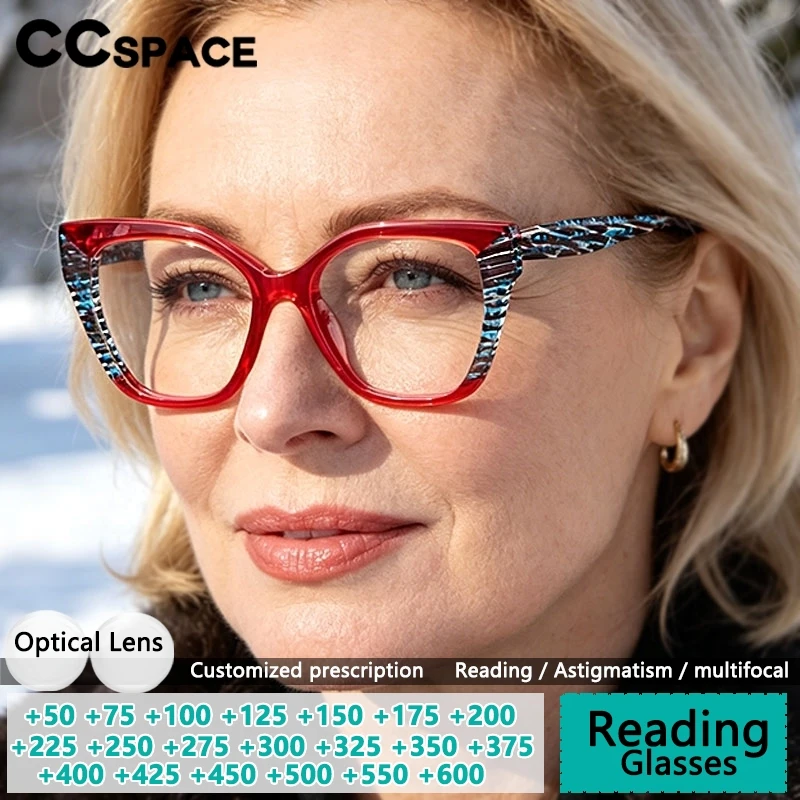 Retro Women's Reading Glasses Optical lenses Acetate Eyeglass Frame Blue Light Blocking Prescription Glasses women