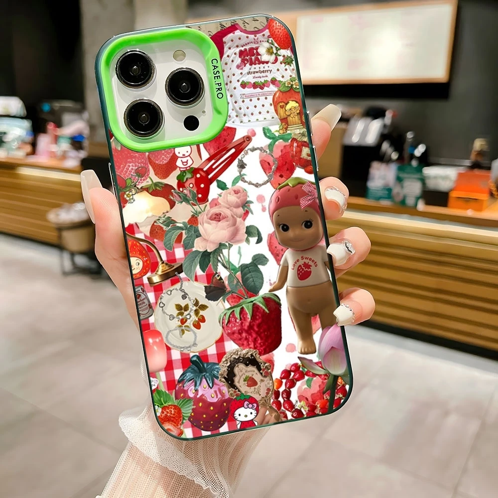 Etui na telefon Sonny Angel Nature Art Kolorowe srebrne modne etui na telefon IPhone 16 15 14 13 12 Pro Max 11 2024 Fashion Couple