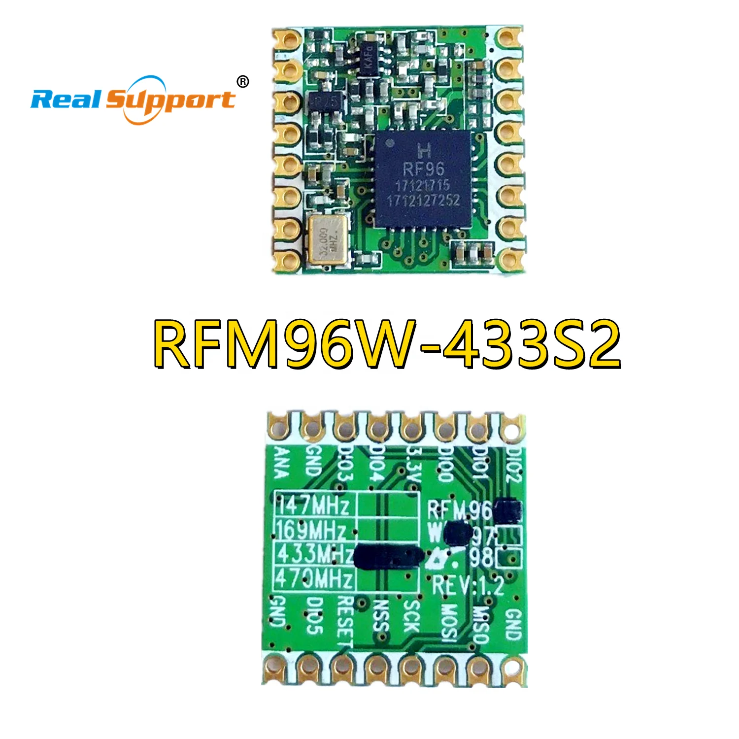 RFM95W-868S2 RFM95W-915S2 RFM96W-433S2 الأصلي RFM95W RFM96W طويلة المدى وحدة إرسال واستقبال الترددات اللاسلكية وحدة الاتصالات LoRa