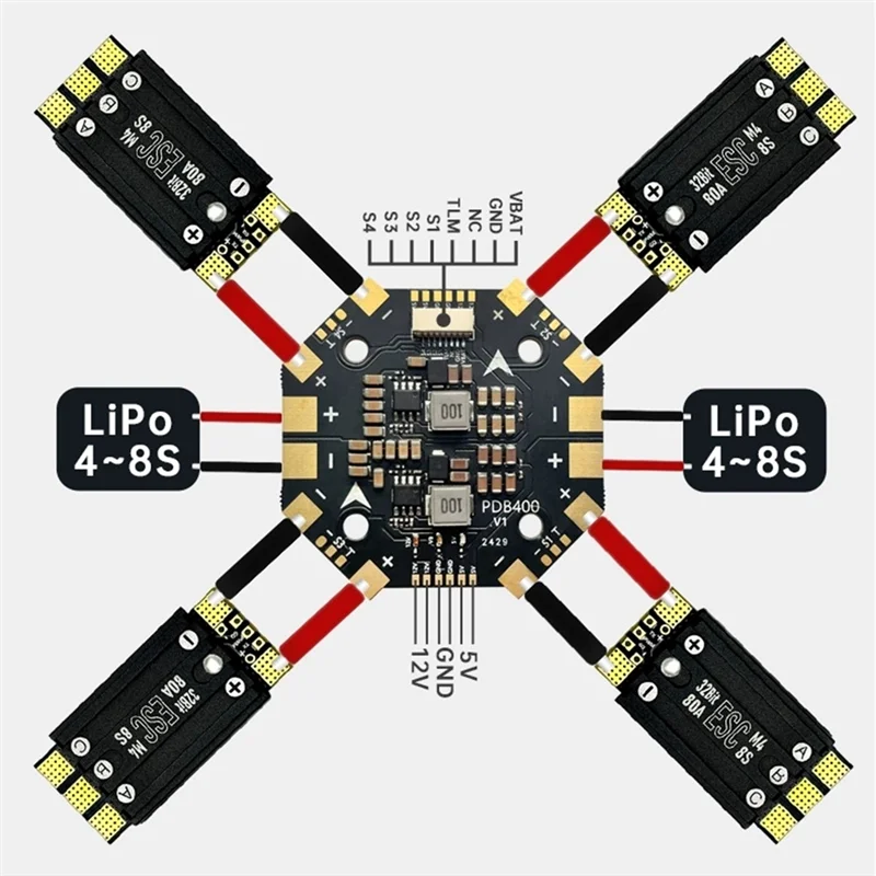 【Dernier président!】Aocoda-RC PDB400 PDB carte de Distribution PDB carte de Distribution Quadcopter Drone ampèremètre à voilure fixe