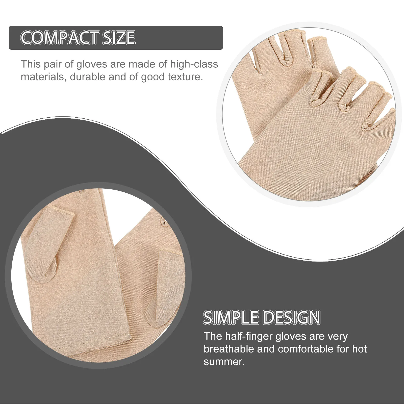 

1pcs 1 Pair Protection Half Finger Gloves Women Outdoor Riding Fingerless Uv Gloves For Women Screen Driving Gray Thin