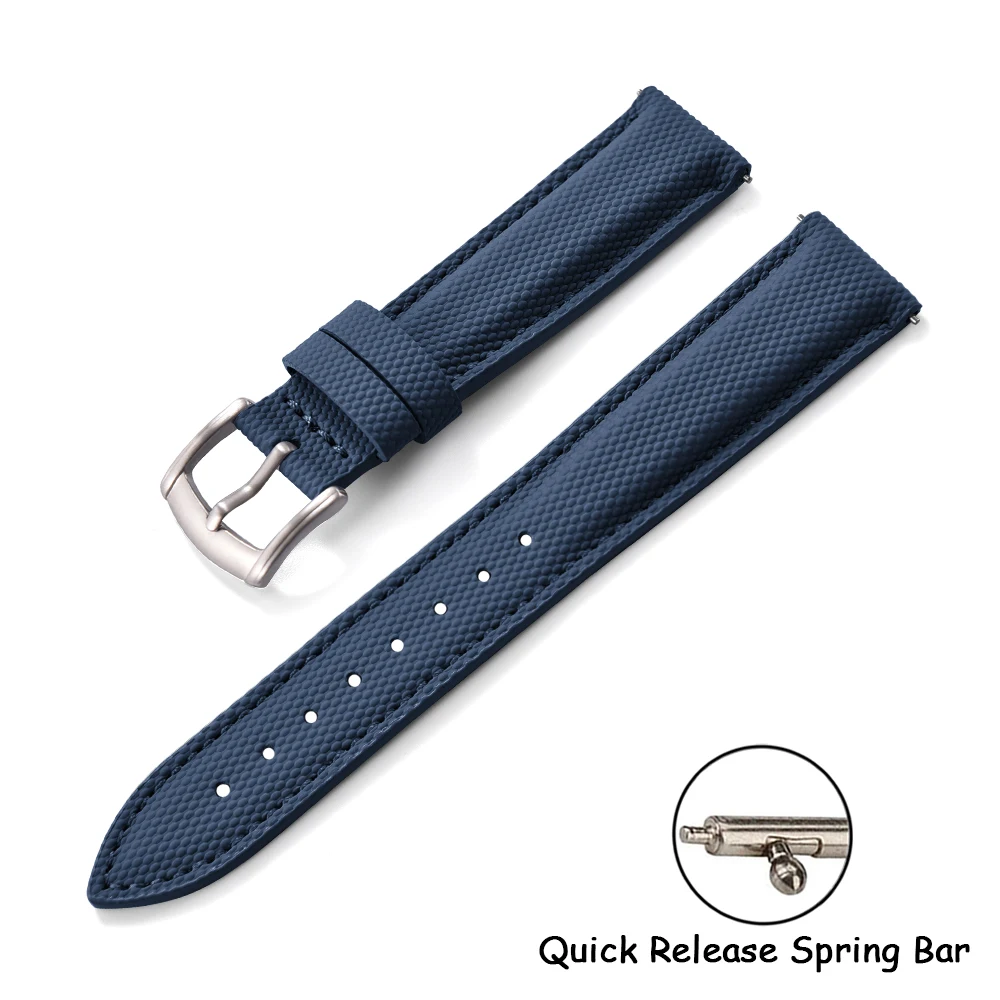 BUSLUO Neues beschichtetes Segeltucharmband 18/19/20/22 mm Sportgewebe Wasserdichtes Armband Universelles Zubehör für Smart Watch Huawei/Samsung 7