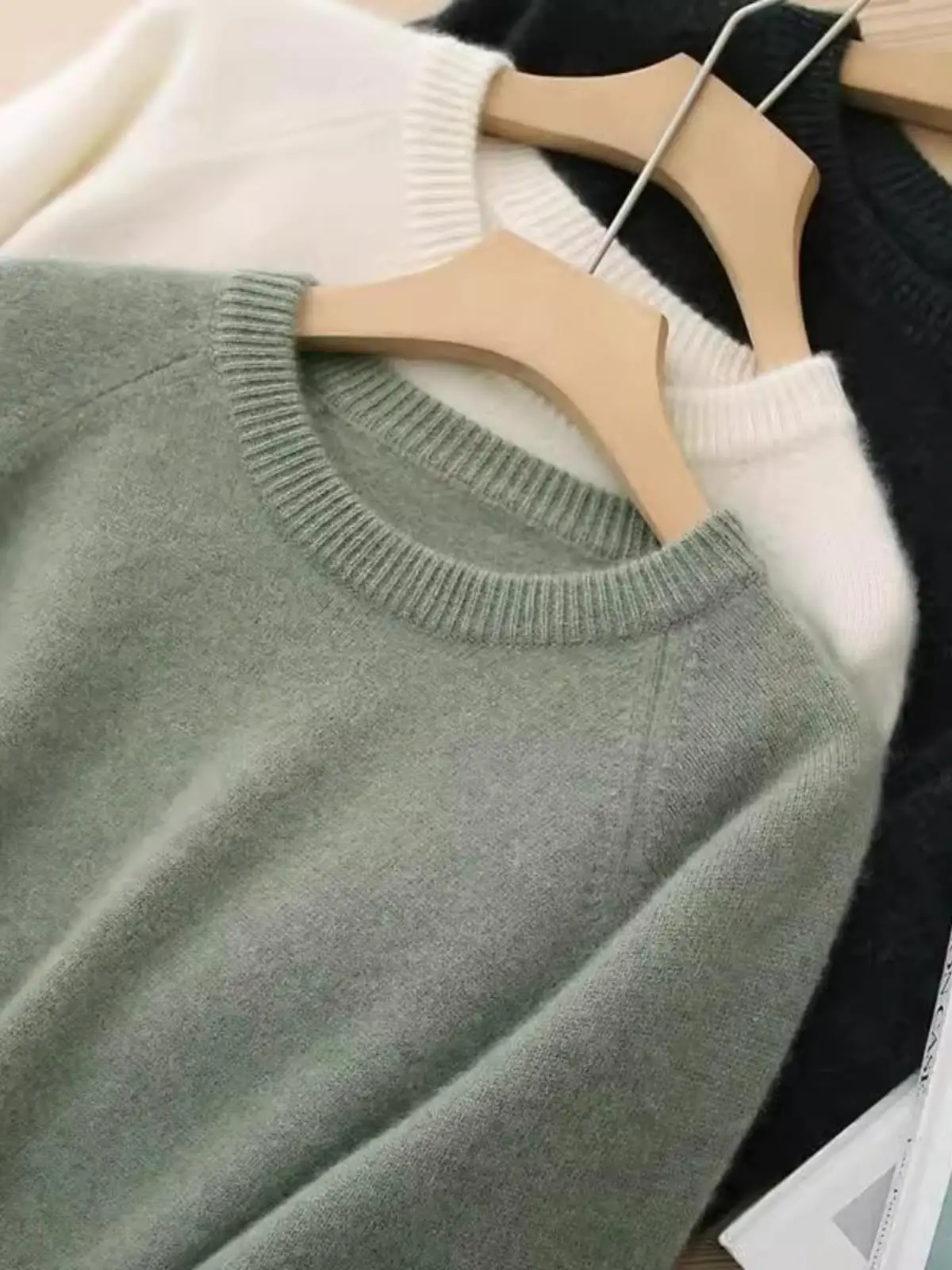 صنع إيطالي CRI Camere Thi سترة دافئة مستديرة Ne محبوكة للنساء للخريف والشتاء سترة غير رسمية مريحة طويلة Sve #5