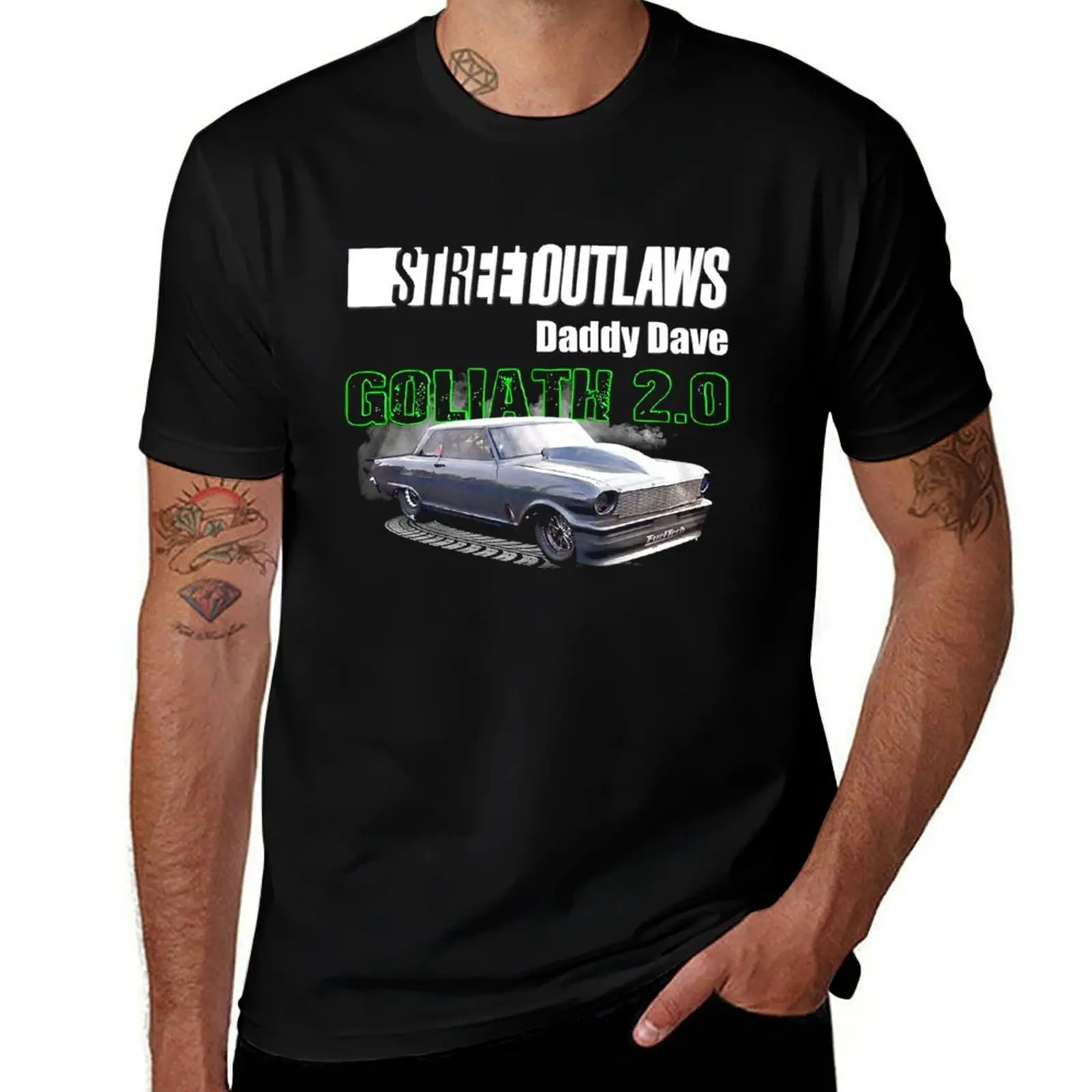 Street Outlaws Daddy Dave Goliath 1 designer T-Shirt Short sleeve tee rapper graphic tees plus size men clothing