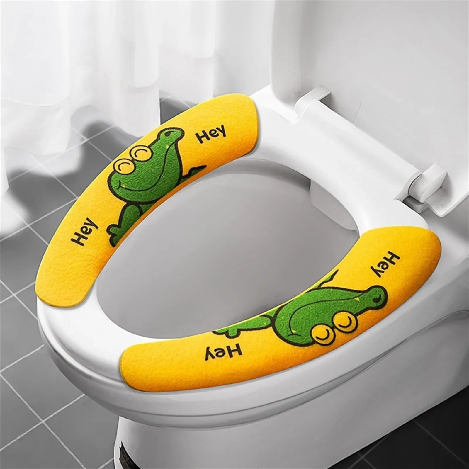 Washable Printed Toilet Stickers Closestool Seat Cover Mat