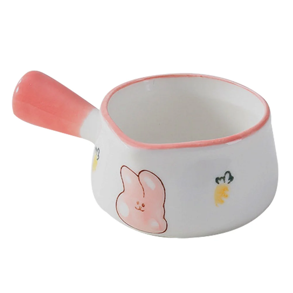 

Milk Pitcher with Lid Bowl Enamel Mini Ceramic Sauce Dish Dishes Small Container