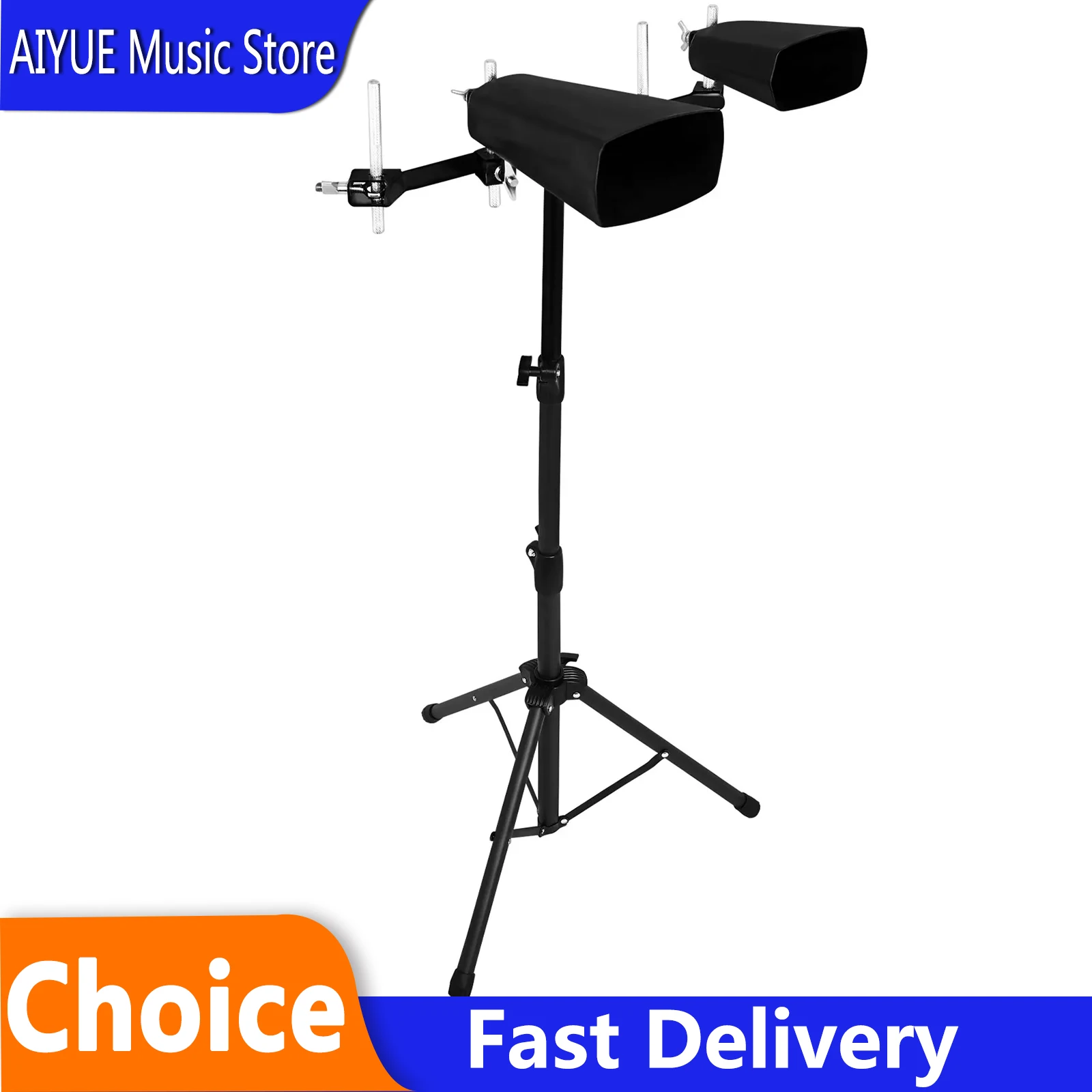 IRIN Cowbell Stand MD205 Cowbell Mount Carbon Steel Multi-Clamp Holder for Drum Set Band Percussion Instrument Accessories Parts