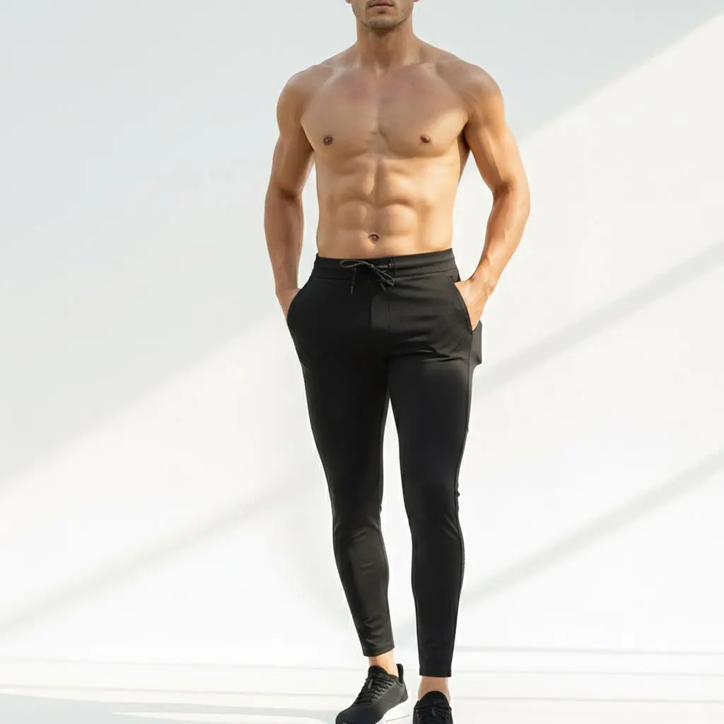 

Warm Fleece Lined Men's Compression Leggings - Quick-Dry Stretch Pants for Gym Cycling Marathon Workouts jogging pants men