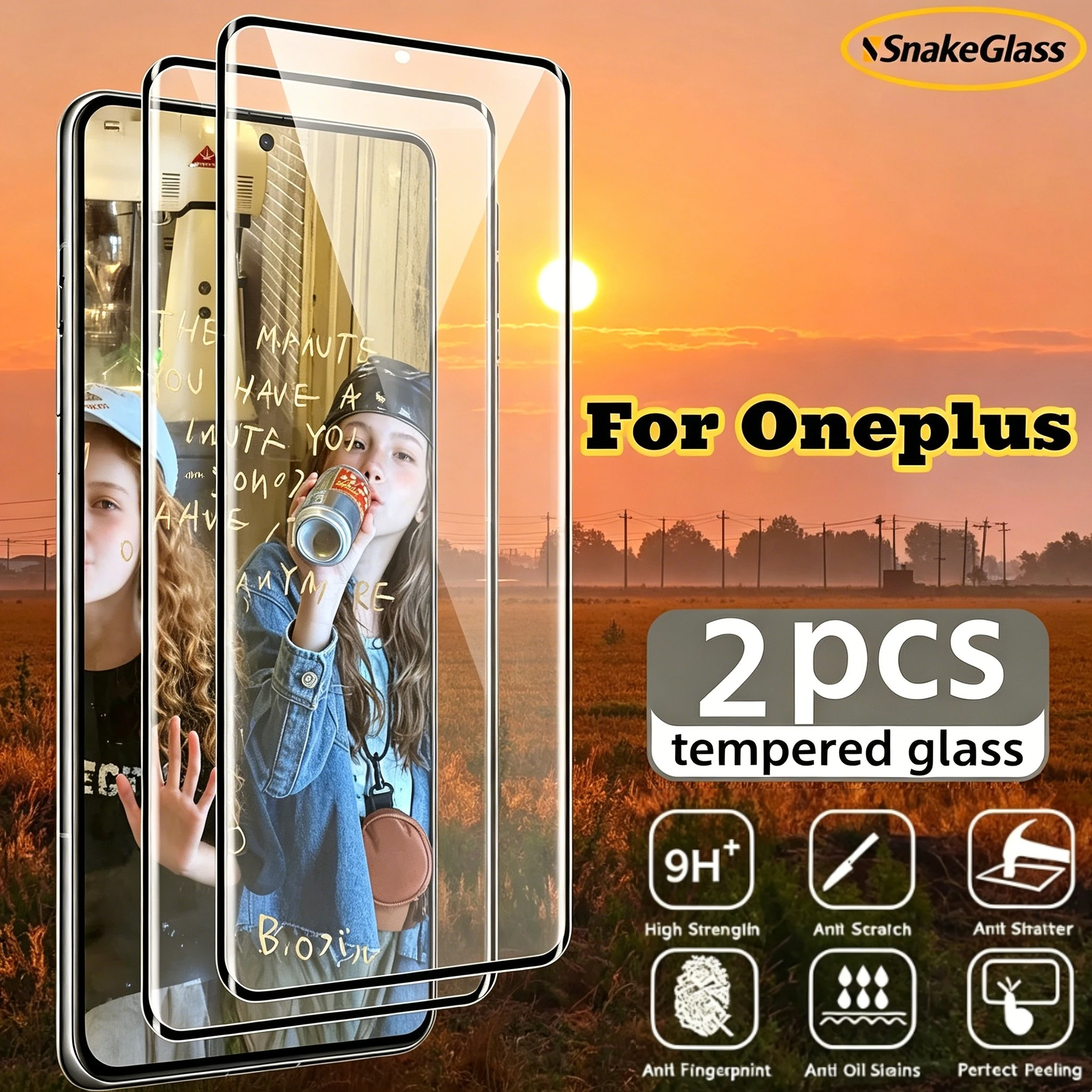 2 pièces de protection d'écran en verre trempé HD pour Oneplus ACE 3 2 Pro, Oneplus 13 12R 11R 10T 9 Pro 8 7T Pro, verre 3D à pliage à chaud 2 pièces de protection d'écran en verre trempé HD pour Oneplus ACE 3 2 Pro, Oneplus 13 12R 11R 10T 9 Pro 8 7T Pro, verre 3D à pliage à chaud