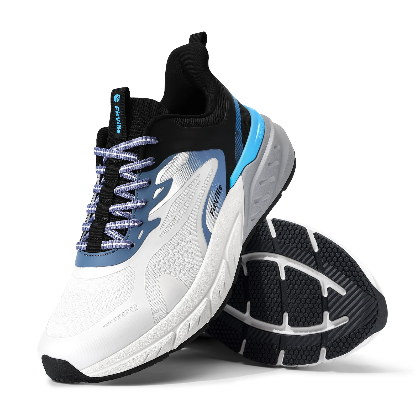 FitVille Comfortable Extra Wide Walking Shoes for Men Lightweight Mens Walking Shoes Wide Width Non Slip Cushioned