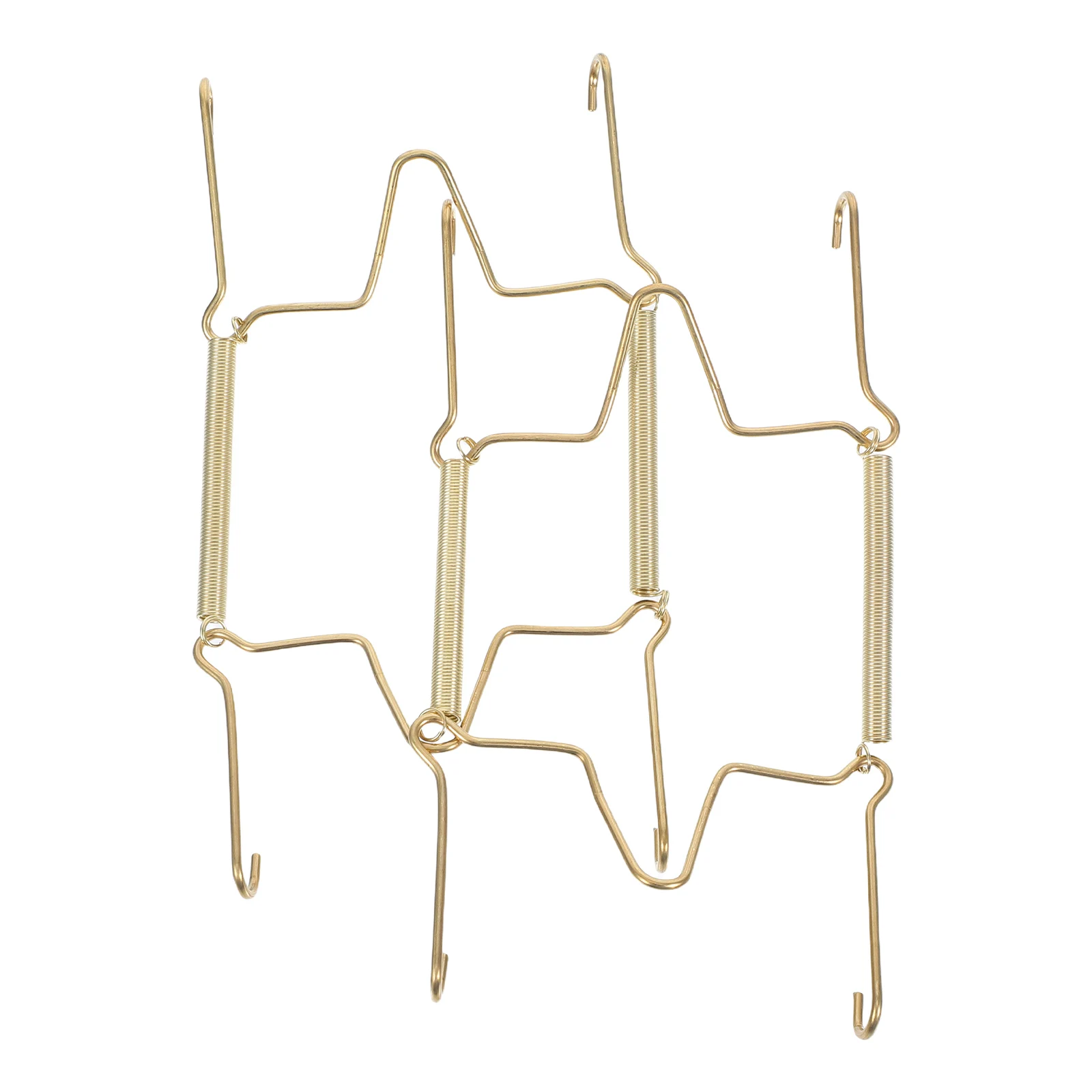 

2pcs Spring Hanging Hooks Plate Hangers Wall Mount Display Stands Decorative Heavy Duty Metal Shelf Loadbearing U Shaped Easy