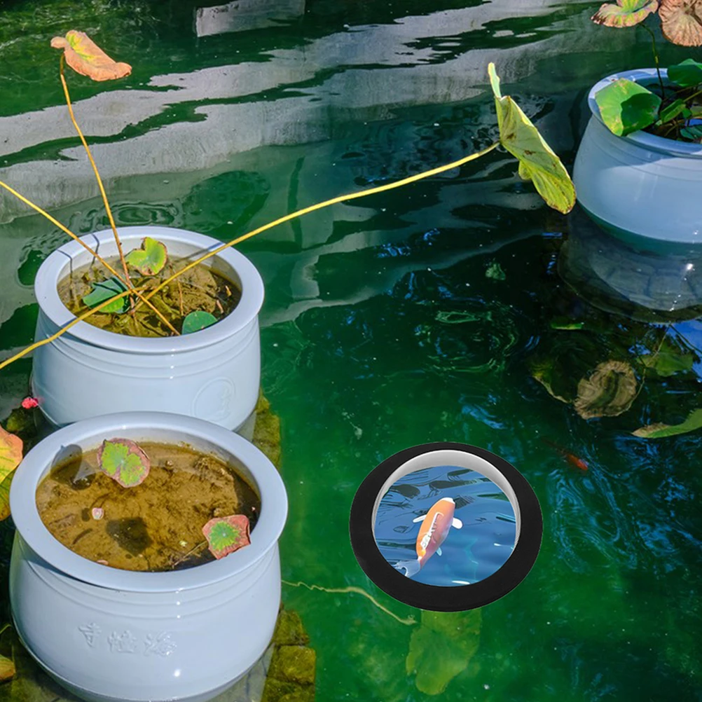 

2Pcs Pond Floating Cover Clear Acrylic Fish Dome Outdoor Floating Fish Sanctuary Garden Pond Dome for Aquarium Plant and Pet