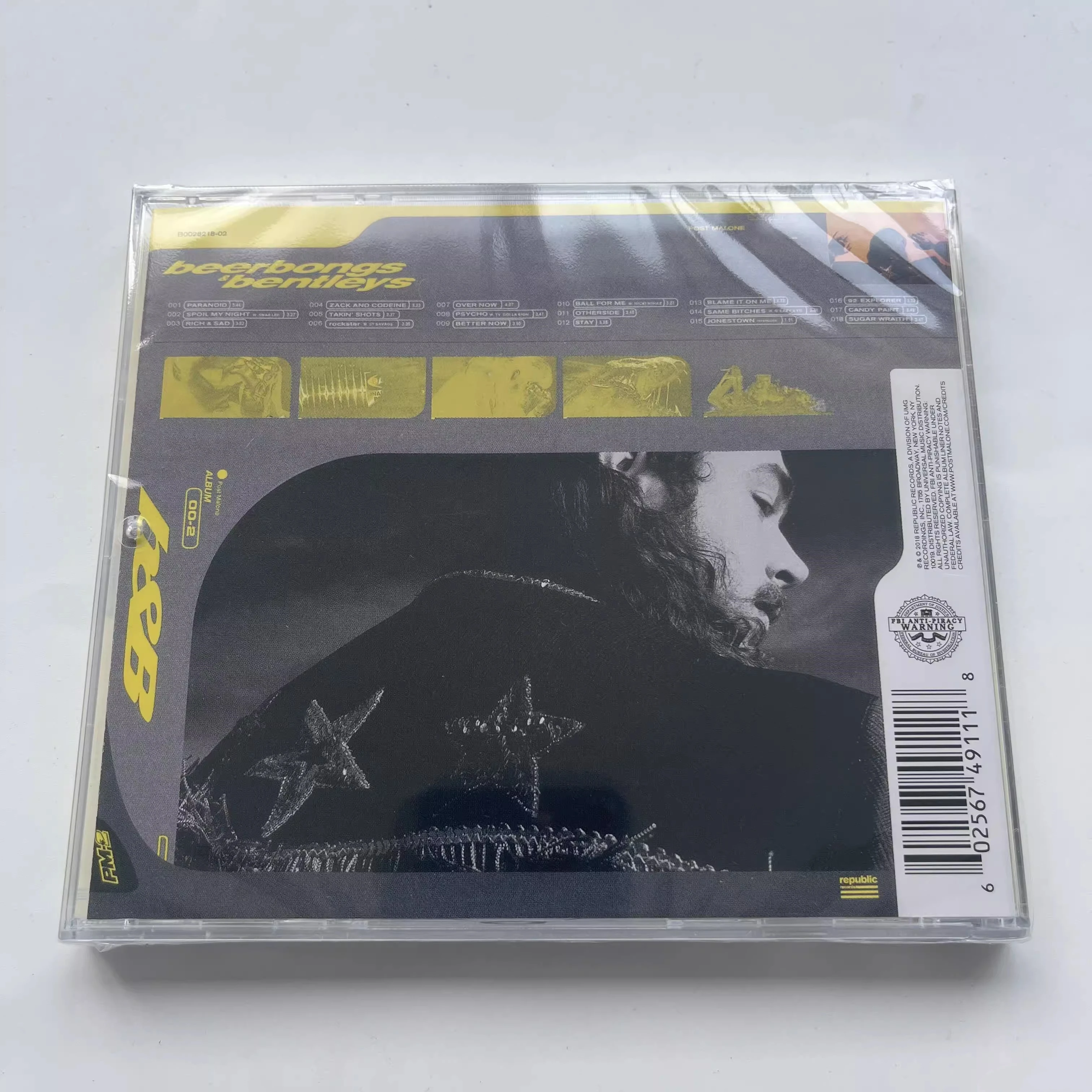 R&B Post Malone Music CD Beerbongs Bentleys Album Music Record Cosplay Walkman Car Soundtracks Box Collection Party Music