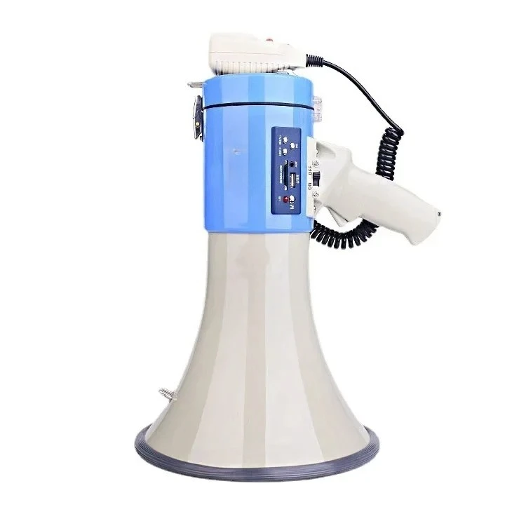 

Outdoor Wireless Alarm Siren Speaker Handheld Custom Battery Rechargeable 50W Big loudspeaker