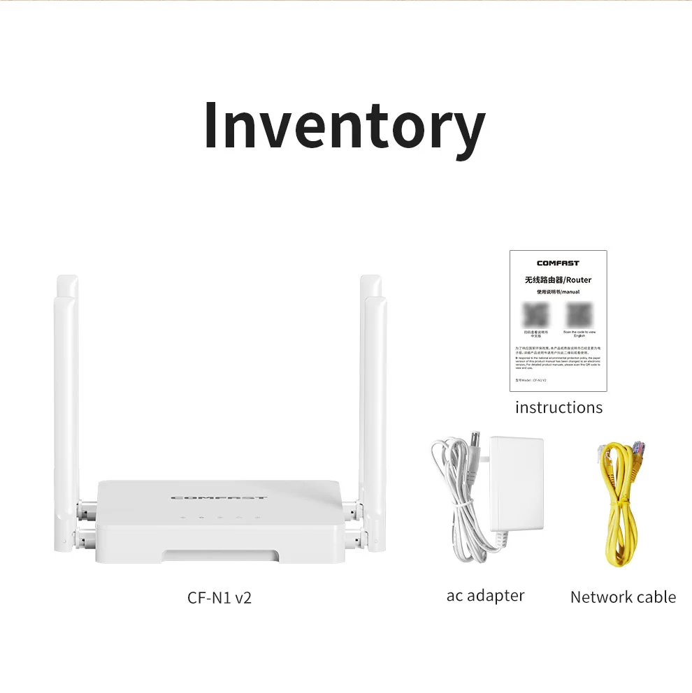Comfast 300mbps roteador sem fio doméstico 2.4ghz 4*5 dbi antenas wps/botão de reinicialização qca9531/9533 chip 5*100mbps rj45 portas wan/lan