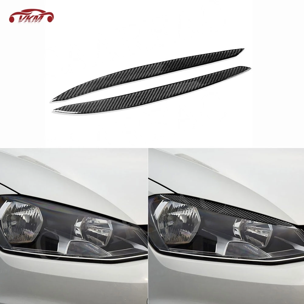 

Carbon Fiber Headlight Eyebrow Eyelids Cover Trim for Volkswagen Golf 8 MK8 Rline GTI for Golf 6 VI MK6 for Golf 7 MK7 2005-2018