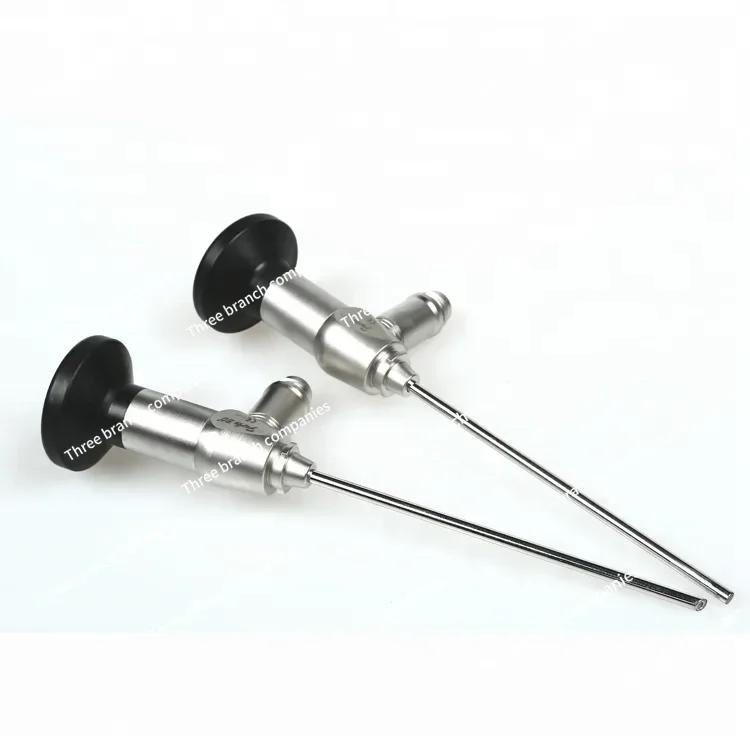 Stainless Steel Portable Ear Otoscopes 4*90mm 0degree  Fiber Optic Mini