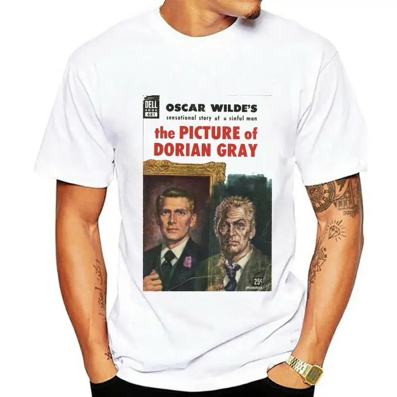 Men t-shirt The Picture of Dorian Gray Oscar Wilde Vintage Book Cover tshirt Women t shirt