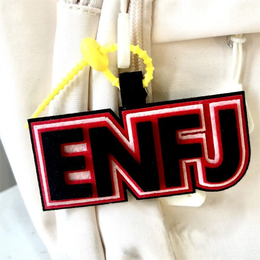 

Letter MBTI Key Chain Korean Style Keyring Non-woven Pendant Charms Colorful Styles 16 Type Personality Key Chain Decoration