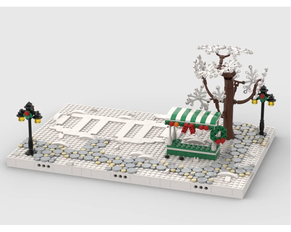 Winter Village Display Base for set 10325 10308 4056440573 10275 10267 Building Blocks DIY Creative Bricks Toy for Collector image 3