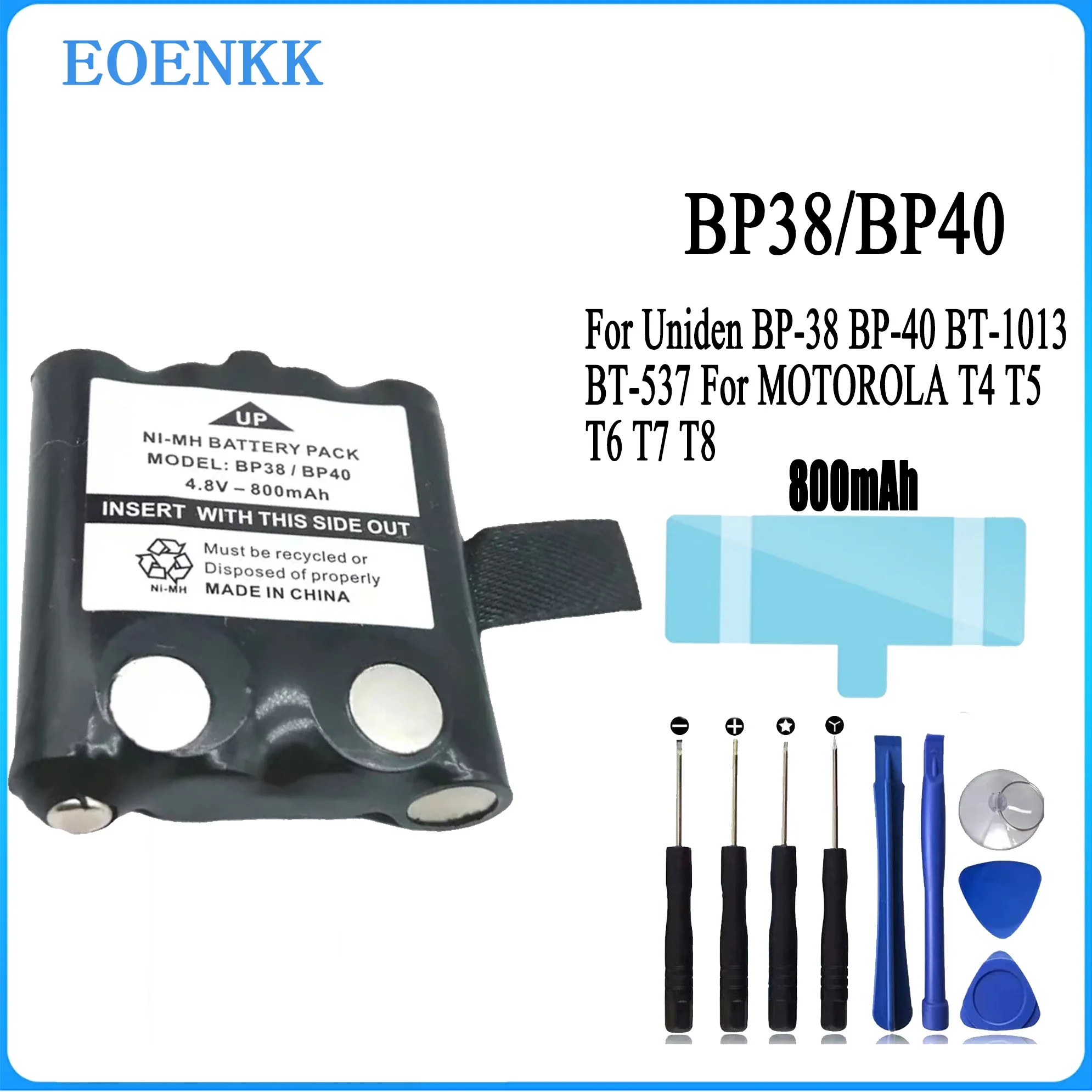 

BP38/40 NI-MH Battery For Uniden BP-38 BP-40 BT-1013 BT-537 For MOTOROLA T4 T5 T6 T7 T8 Series Radio Rechargeable Batteries