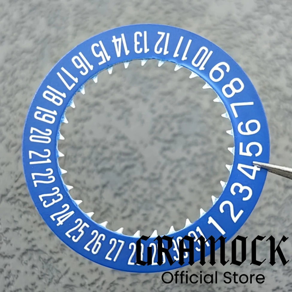 GRAMOCK Luminous Watch Calendar Disc NH34 NH35 6 O'clock Black Green Blue Date Wheel Fit 4R34 NH35 Movement Modified Repair Tool