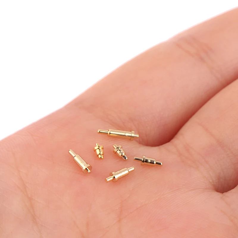 Conector Pogo Pin para teste Prob, bateria Tongue, contato com mola, agulha SMD, PCB, 3 4 5 6 7 8 9 10 12 14mm, 10pcs