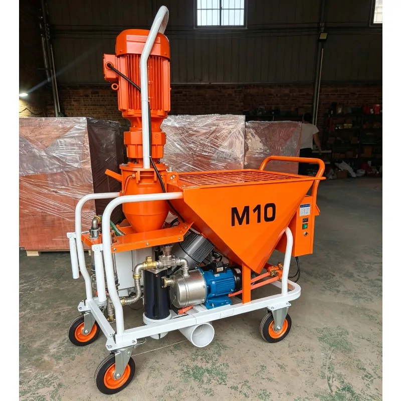 Portable Mortar Sprayer M6/M9/M10/M12 Automatic Gypsum Cement Plastering Machine 380V 220V Rendering Mortar Spraying Machine