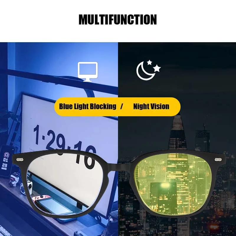 الإطار البيضاوي القيادة نظارات الرؤية الليلية النساء الرجال الرجعية خفيفة النظارات الشمسية ظلال جديدة الضوء الأزرق حجب النظارات
