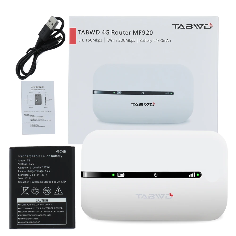 Imagem -06 - Bolso Modem Wifi com Cartão Sim Bolso Hotspot Router sem Fio Lte Bolso 4g Lte Tabwd Mf920