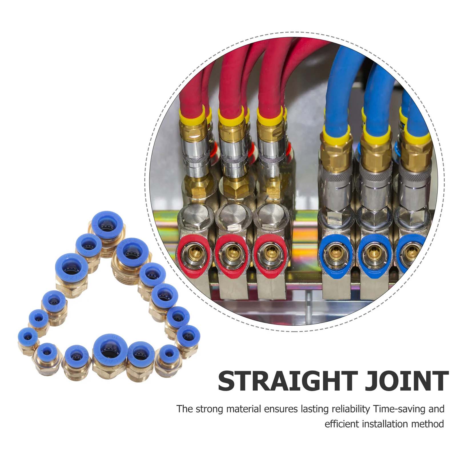 1 مجموعة تركيبات خرطوم هواء قوي اقتران مستقيم لا تسرب مادة النحاس ABS الاتصال السريع لأدوات الضاغط