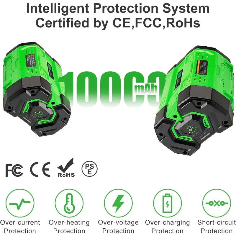 EGO BA4200 BA2800T BA4200T BA1400T용 56V 10.0Ah 리튬이온 배터리 교체품