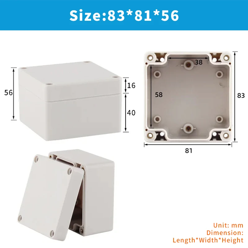 OMCH F-Serie IP66 Kunststoff ABS Outdoor Wasserdichte Elektrische Anschlussdose Schraubkabel Anpassbare Wasserdichte Kabelverbindungsdose
